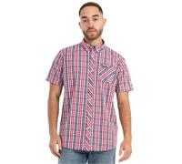 Lonsdale Brixworth T-shirt à manches courtes pour homme Coupe ajustée, Blanc/rouge/bleu, XL