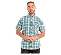 Lonsdale Brixworth T-shirt à manches courtes pour homme Coupe ajustée, Blanc/vert/noir, XXL