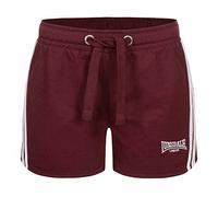 Lonsdale Carloway Shorts, Oxblood/Blanc, S Femme 117406
