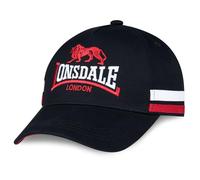 Lonsdale Casquette Prudhoe, taille unique, noir/blanc/rouge foncé