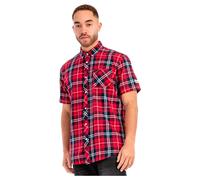 Lonsdale Chemise à manches courtes Brixworth Rouge Homme Taille L