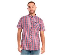 Lonsdale Brixworth Short Sleeve Shirt Rouge M Homme