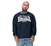Lonsdale Clifton Sweat-Shirt pour Homme, Bleu Marine/écru, XL