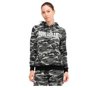 Lonsdale Clough Sweat à Capuche, Gris Camouflage, M Femme