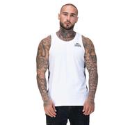 Lonsdale CLOUSTA Singlet pour Homme, Coupe Normale, Blanc/Noir, Taille M