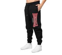 Lonsdale Coiree Pantalon de Jogging, Noir/Rouge/Blanc, L Homme