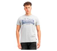 Lonsdale Colsbrooke T-Shirt, Gris Marl/Bleu Marine, XL Homme