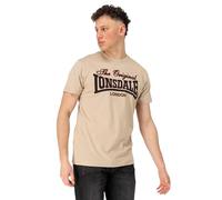 Lonsdale Cotha T-Shirt, Sable/Noir/Rouge, XXXL Homme-Adulte