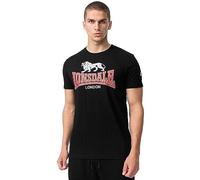 Lonsdale Cromane T-Shirt, Noir/Rouge/Gris, M Homme, 117443
