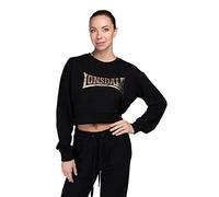Lonsdale Culbokie Maillot de survêtement, Noir/Doré, M Taille Courte Femme
