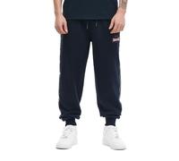 Lonsdale Pantalon de jogging Delaval Homme Coupe normale Bleu marine foncé/Gris foncé/écru XL