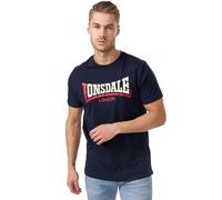 Lonsdale Deux Tons T-Shirt, Bleu Marine, XXXXXL Homme