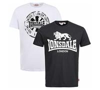 LONSDALE T-Shirt 'Dildawn' noir / blanc, Taille XXL