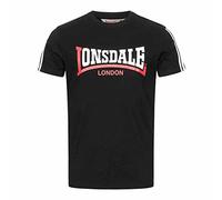 Lonsdale Elphin T-Shirt Loisirs, Noir/Blanc/Rouge, S Homme