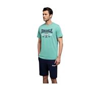 Lonsdale Ensemble de sport en coton pour homme - Short d'été léger à manches courtes - Ensemble de sport, 26046 Aqua, M