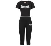 Lonsdale Ensemble T-shirt court et legging 7/8 femme noir - coton peigné et élasthanne L