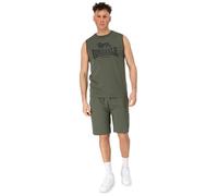 Lonsdale Ensemble t-shirt et short sans manches pour homme, coupe normale, couleur olive/noir, taille 5XL