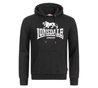 Lonsdale Fremington Sweat à capuche pour homme Gris, noir/blanc, M