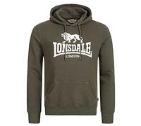 Lonsdale Fremington Sweat à capuche pour homme Gris, Vert/blanc, M