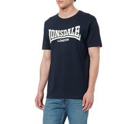 Lonsdale Fulwood T-Shirt, Bleu Marine/Écru, M Homme-Adulte