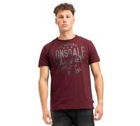 Lonsdale Harehills T-Shirt, Oxblood/Noir, M Homme