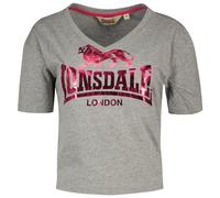 Lonsdale Heddle T-Shirt Court, Gris Marl/Rose, L Femmes, 117585