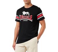 Lonsdale HEMPRIGGS T-Shirt, Noir/Rouge/Blanc, L Men's