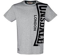 Lonsdale HOLYROOD T-Shirt, Marl Grey/Black, XXL Men's