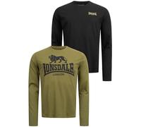 Lonsdale Ayrshire Long Sleeve T-shirt 2 Units Vert,Noir 2XL Homme