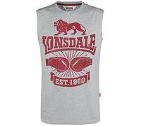 Lonsdale T-shirt Cleator Homme gris clair / rouge sang Taille XL