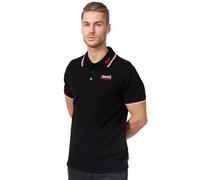 Lonsdale Homme Lion Polo, Noir (Black / Dark Red White), XL EU