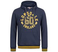 Lonsdale Homme Mamhead Sweat À Capuche Coupe Slim, Navy/Yellow, L EU