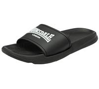 Lonsdale Homme Naples Slide Sandal, Black/White, 42 EU