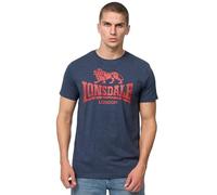 T-shirt Lonsdale Silverhill à manches courtes bleu marine rouge - XXL