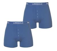 Lonsdale Hommes Paquet DE 2 Boxer Slips Bleu Extra Large