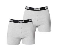 Lonsdale Hommes Paquet DE 2 Boxer Slips Gris Large