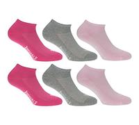 Lonsdale Invisible Fresh 6 paires de chaussettes Sneaker, coton d'excellente qualité avec fabrication Piquet (Fuxia, Gris Mélange, Pink, 35-38)