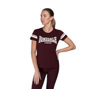 Lonsdale Killegray T-Shirt Loisirs, Oxblood/Blanc, L Femme
