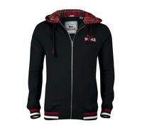 Lonsdale Lancaster Veste Homme Sweat À Capuche Noir Rouge 44032