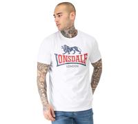 Lonsdale T-shirt Lion Two Tone Blanc/Bleu Marine/Rouge L Homme