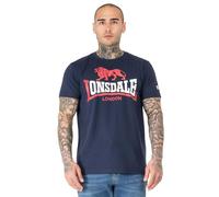 Lonsdale Lion Two Tone T-Shirt, Noir/Rouge/Blanc, S Hommes