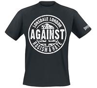 T-shirt Lonsdale Against Racism manche courte noir blanc - M