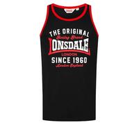 Lonsdale London Andover Homme Débardeur Noir XL 100% Coton Regular/Coupe Standard
