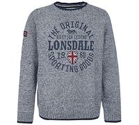 Lonsdale London Borden Homme Sweat-Shirt Gris XL 60% Coton, 40% Polyacrylique Regular/Coupe Standard