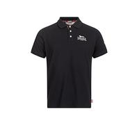 Lonsdale BRUAN Polo Shirt, Noir/Argent, S Men's