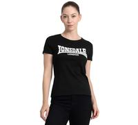 Lonsdale London CARTMEL Femme T-Shirt Manches Courtes Noir S 100% Coton Regular/Coupe Standard