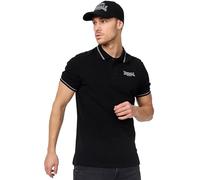 Lonsdale Polo Causton Homme manches courtes – 100% coton, coupe standard – Noir 3XL