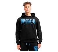 Lonsdale Chatsworth Sweat à Capuche, Noir/Bleu, XXL Homme