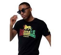 Lonsdale London Freedom Homme T-Shirt Manches Courtes Noir L 100% Coton Regular/Coupe Standard