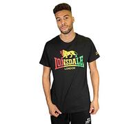 Lonsdale London Freedom Homme T-Shirt Manches Courtes Noir XL 100% Coton Regular/Coupe Standard